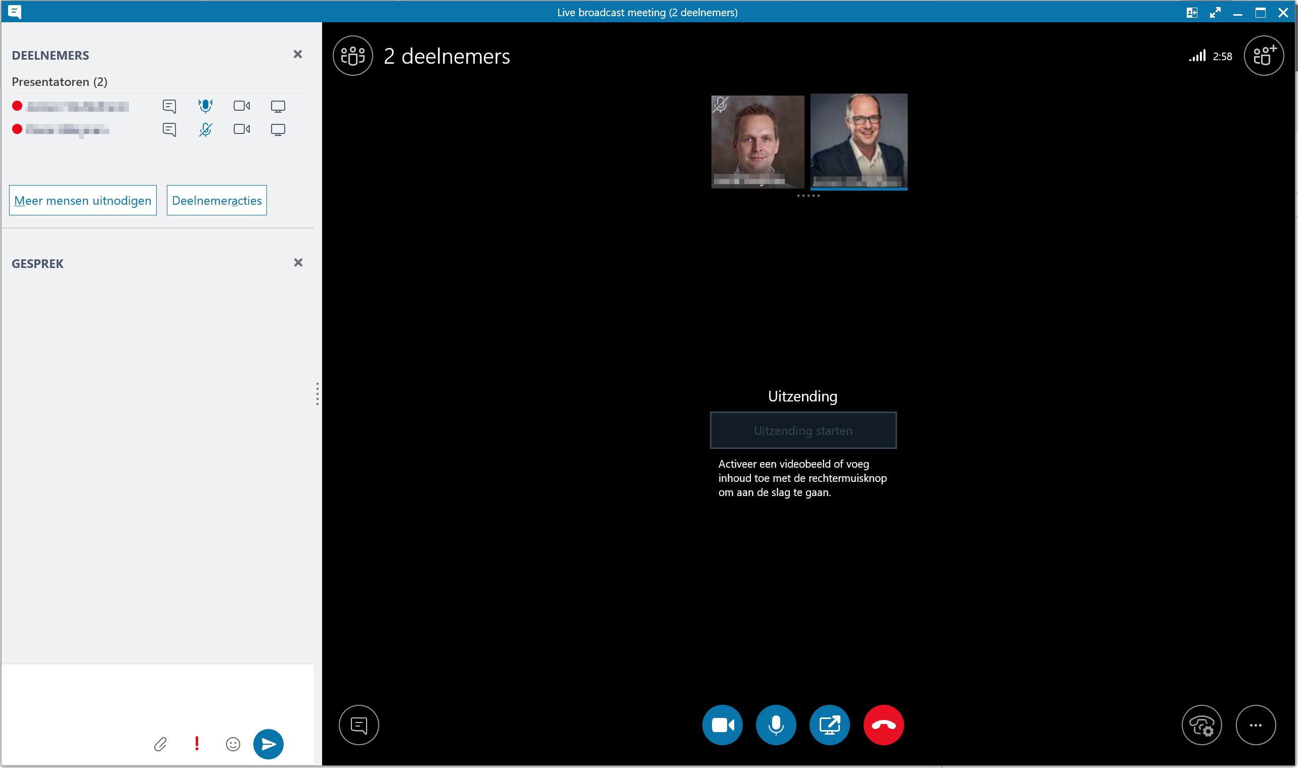 how to do a skype meeting broadcast