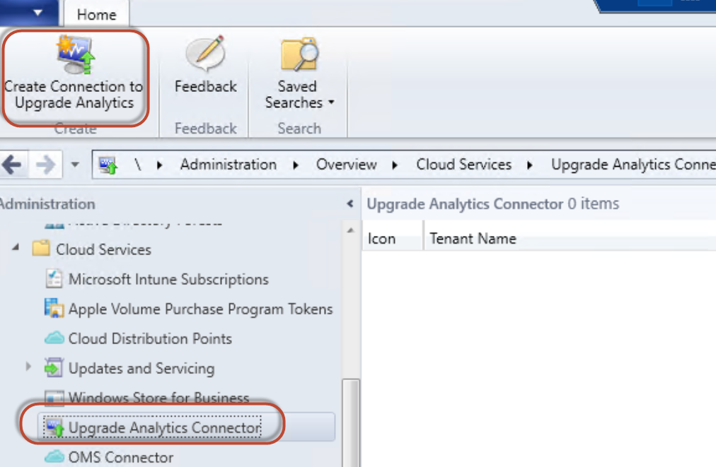 Upgrade Analytics Connector in Configuration Manager console